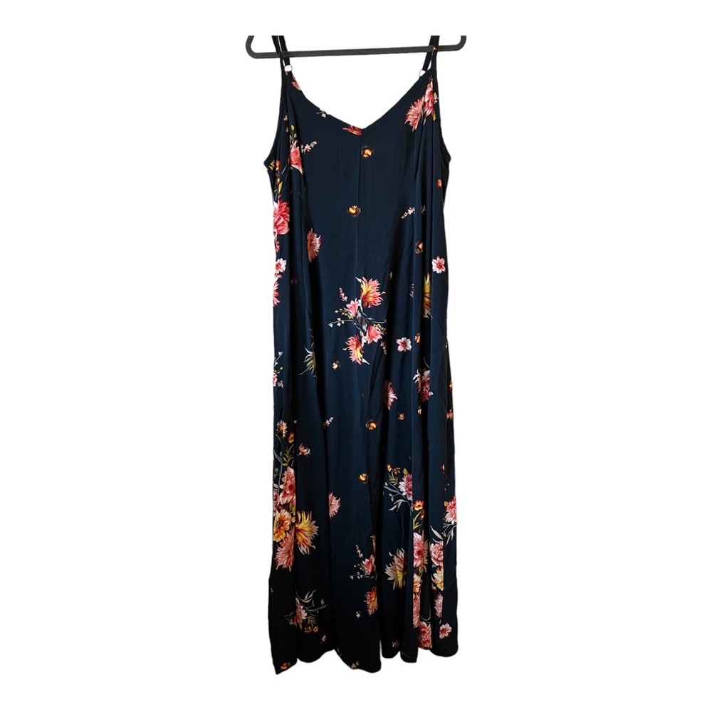 TORRID FLORAL CHALLIS TRAPEZE MAXI DRESS